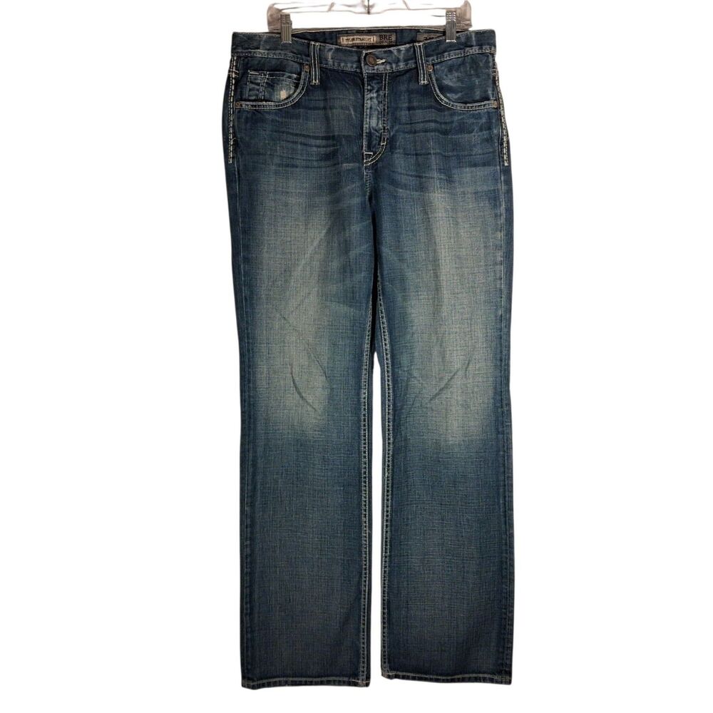 BKE Buckle tyler jeans mens 34L 34x34 blue denim straight leg fit rock KBK2309L